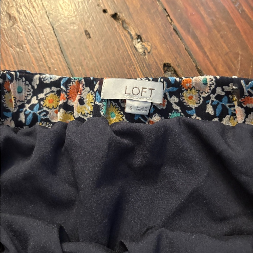 Loft Ann Taylor colorful flouncy tier skirt floral size S - Picture 4 of 5